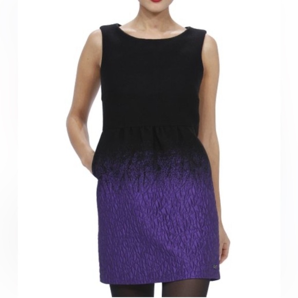 DESIGUAL RAINBOW Black and Quilted Purple Ombre Sleeveless Dress Size Medium - Picture 1 of 9